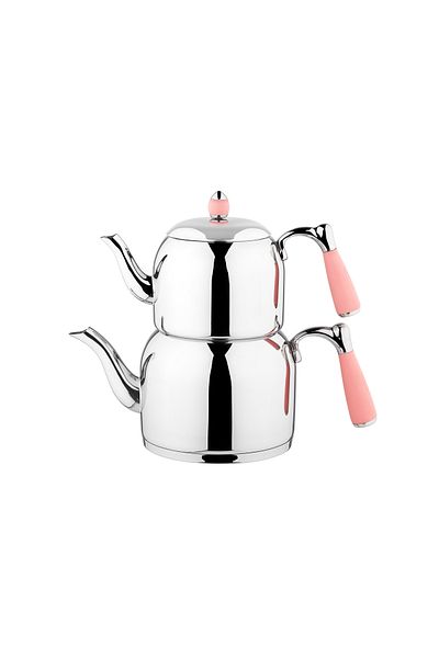 Özkent Pink Özkent Armine Mega Teapot (Fireproof Silicone Handle and Strainer)