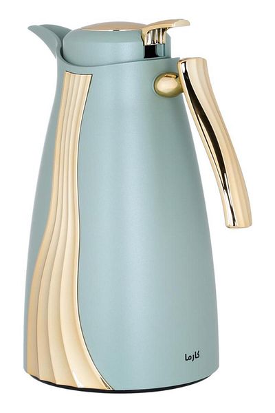 ALSAIF Plastic Thermos Set (Karma) 1 Liter 2 Pieces Olive Green