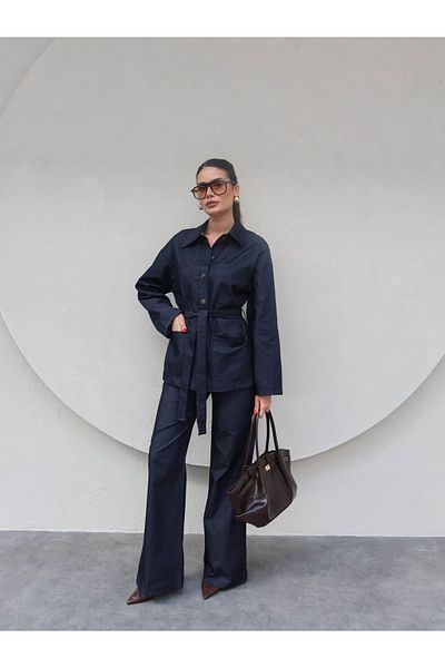 ESRAHELVACI Waist Tie Denim Set