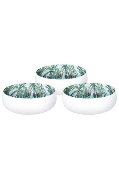 ALSAIF Porcelain Serving Plate 21 X 7 Cm Deep Green White