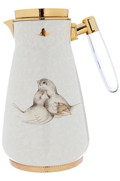 ALSAIF Wiam Steel Thermos Set 0.75/1L 2 Pieces Pearl