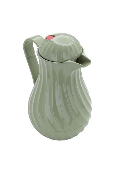 ALSAIF Rotpunkt Glass Thermos 1 Liter Plastic Body Light Green