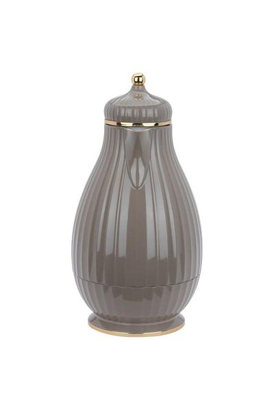 ALSAIF Elegance Savannah Glass Thermos 0.6 Liter Light Grey