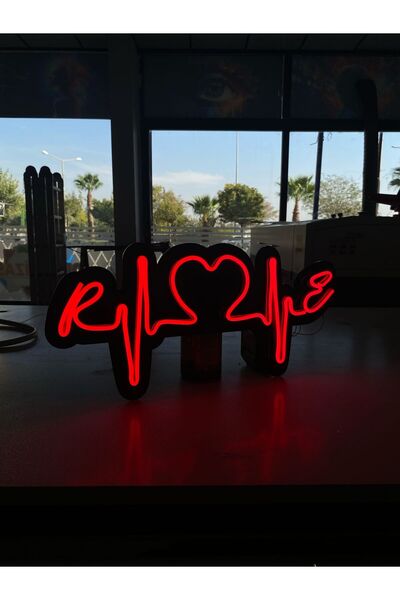 SRC REKLAM KİŞİYE ÖZEL KALP RİTMİ IŞIKLI PLEKSİ NEON TABELA