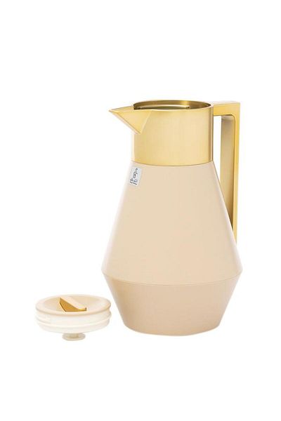 ALSAIF Lydia Plastic Thermos 1 Liter Gold Beige Handle