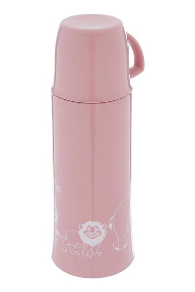 ALSAIF Plastic Thermos 0.5 Liters German Embossed Light Pink