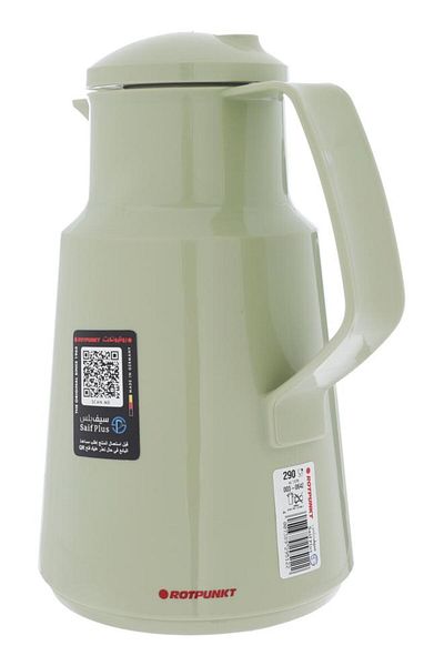 ALSAIF Rotpunkt Glass Thermos 1 Liter Plastic Body Olive Green