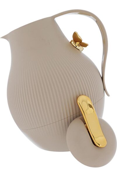 ALSAIF Dora Plastic Thermos 1.5 Liters Golden Butterfly Light Brown