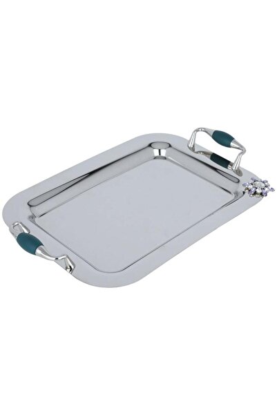 ALSAIF Tofaria Set With Steel Dates 5 Pieces Rectangular Silver