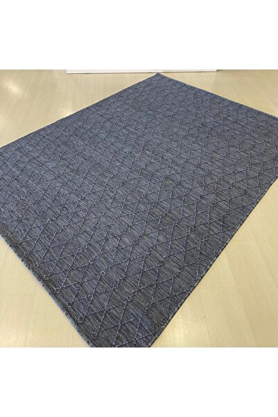 Halımax Reform Halı 6049 Nepal Sisal Mavi Bukle Örgü Saçaklı Modern Salon Hal...