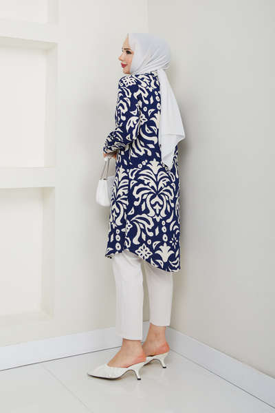 Maystore Viscose Patterned Tunic - Snowflake