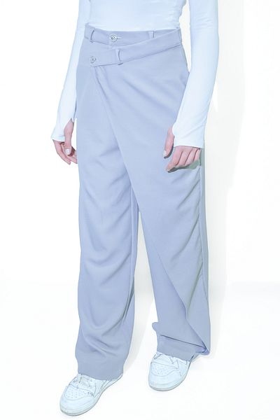 ipek atlas X Nurbeli Asymmetrical Urban Design Palazzo Trousers
