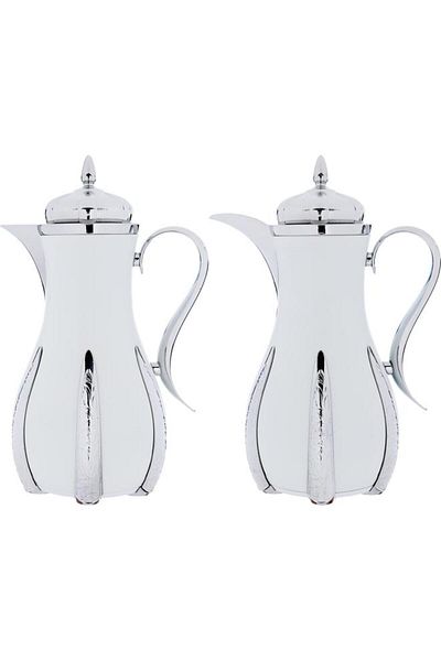 ALSAIF (Sana) Stainless Steel Thermos Set 1 Liter 2 Pieces White