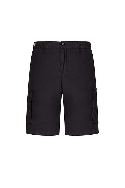 PAUL&SHARK Men's Regular Fit 100% Cotton Pocket Detailed Black Shorts 25414025 -011