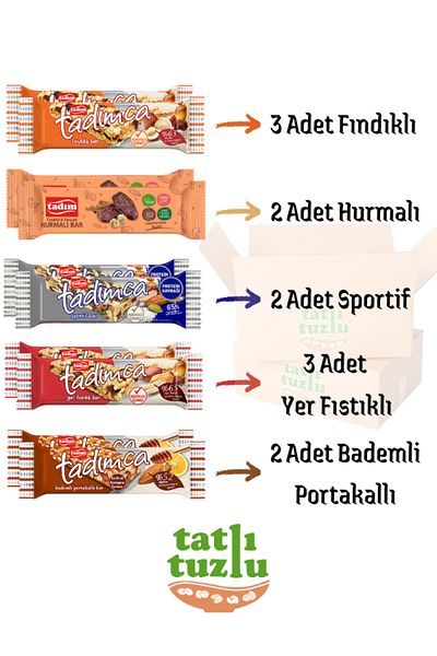Tadım Mixed Nuts Bars Pack – 5 Different Flavors, in One Package