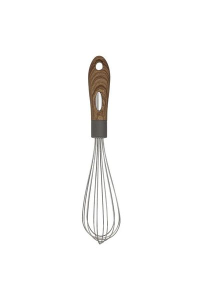 ALSAIF Steel Cake Whisk 11.5 Cm Wooden Handle Brown