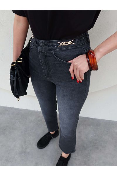 ESRAHELVACI Momfit Jean cu accesoriu în talie