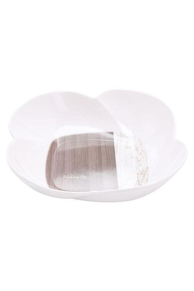 ALSAIF Plastic Salad Plate 19 X 19 X 4.5 Cm Round White