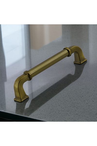 Badem10 Mâner Alfa Metal Antic Galben 128 Mm Mobilier Bucătărie Sertar Dulap Dulap Ușă Mânere Mâner