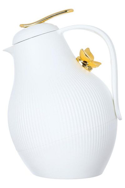 ALSAIF Dora Plastic Thermos 1 Liter With A Gold White Butterfly