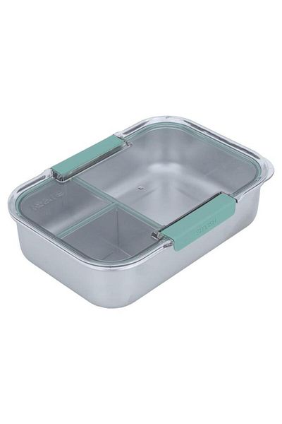ALSAIF Steel Lunch Box 1.2 Liters Rectangular Green