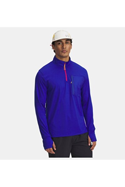 Under Armour Erkek UA Trail Run Çeyrek Fermuarlı Uzun Kollu Tişört 1383244-400