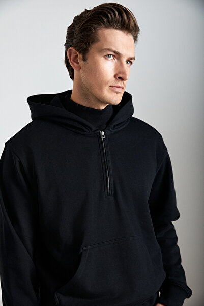 GRIMELANGE CADE Erkek Pamuk Siyah Sweatshirt