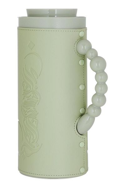 ALSAIF 7 Glass Thermos 1 Liter Plastic Body With Leather Cover Green