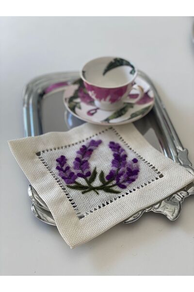 Seda Home Art 2 Adet Handmade 3 Boyutlu Keçe El Yapımı Lavanta Bahçesi Koktey...