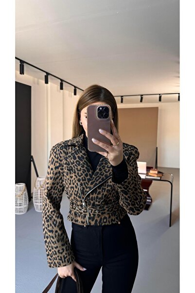 Sezgi Tekin Ζώνη με λεπτομέρεια με επένδυση Leopard Jacket