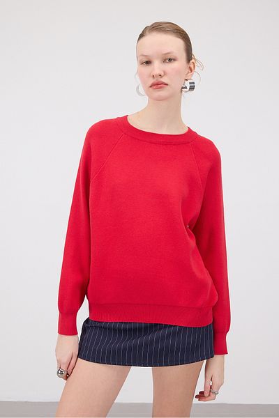 Addax Crew Neck Basic Knitwear Sweater K3437-B10