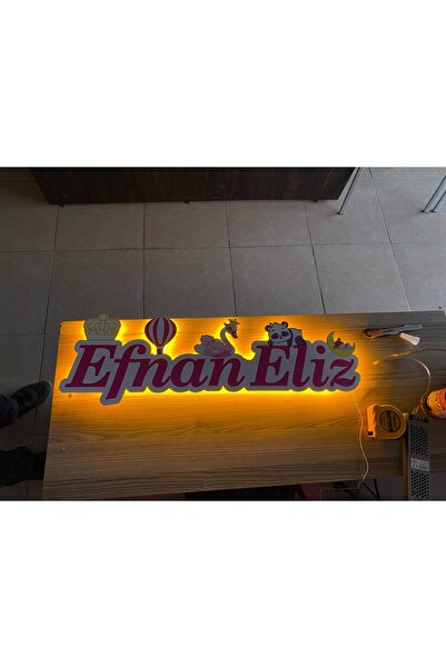 SRC REKLAM KİŞİYE ÖZEL İSİMLİ IŞIKLI ÇOCUK ODASI DUVAR SÜSÜ