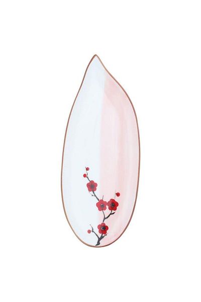 ALSAIF Porcelain Dessert Plate 9 Inches Teardrop White