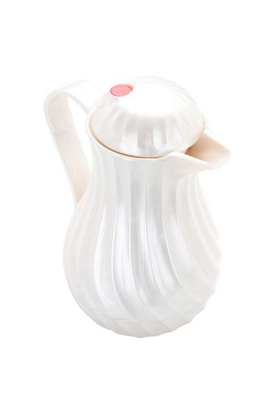 ALSAIF Rotpunkt Glass Thermos 1 Liter Plastic Body White