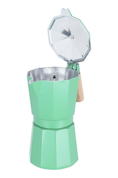 ALSAIF Espresso Coffee Maker 900 Ml Wooden Handle Light Green