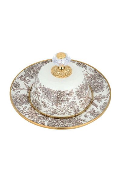 ALSAIF Porcelain Plate Round With Lid White