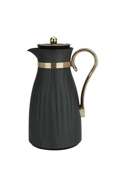 ALSAIF Dana Plastic Thermos Set 2 Pieces Black Gold