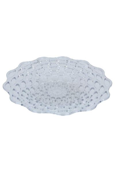 ALSAIF Plastic Fruit Plate 40 X 40 X 5.4 Cm Round Transparent