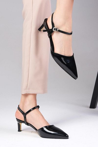 Mio Gusto Filippa Black Color Women's Heeled Shoes