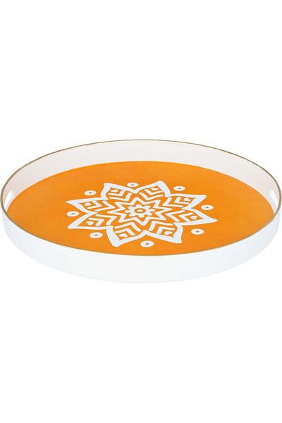 ALSAIF Plastic Serving Topper 42 Cm Round Orange