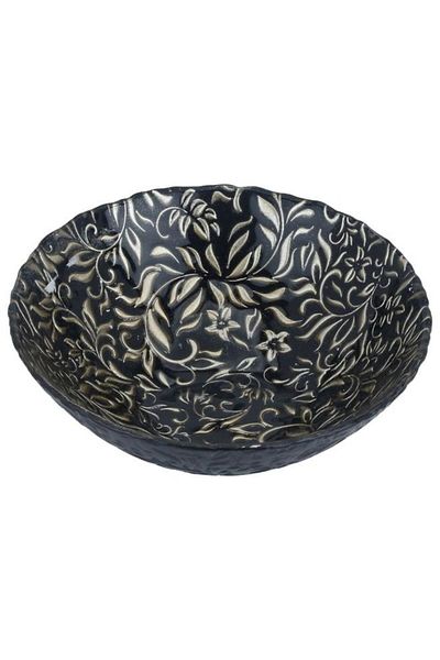 ALSAIF Glass Serving Bowl 15X15X6 Cm Blue