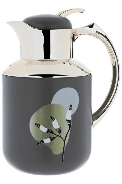 ALSAIF Florya Pro Plastic Thermos Set 1 Liter 0.5 Liter Dark Grey