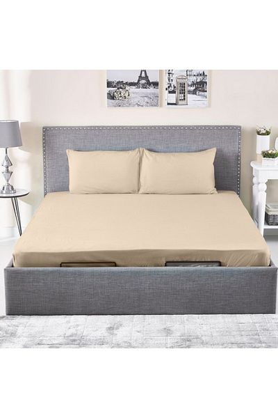 Home Box Ballina Solid Cotton King Fitted Sheet 180x200+33 cm