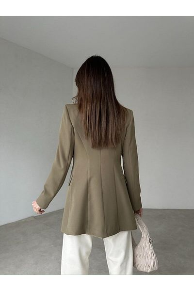 lolembutik Women's Double Button Atlas Fabric Jacket