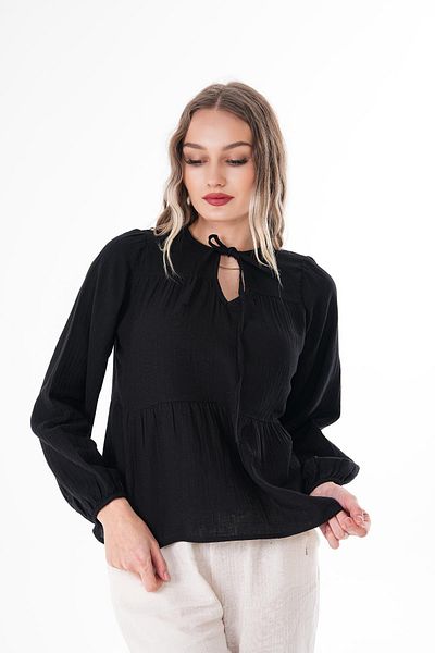 ŞİMAL Bluză de damă din muselină cu guler 250138   -