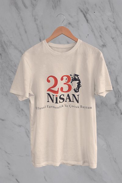 MYADA 23 April Special Sovereignty and Children's Day Ataturk Printed Children's T-Shirt 23414