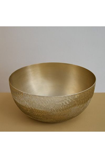 Home Box Catlyn Textured Aluminium Decorative Bowl 25x25x14 cm