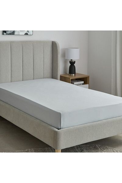 Home Box ملاءة سرير مزدوجة من القطن الأساسي مقاس 170×260 سم