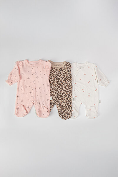 Maxbabi 3'lü Kız Bebek Tulum