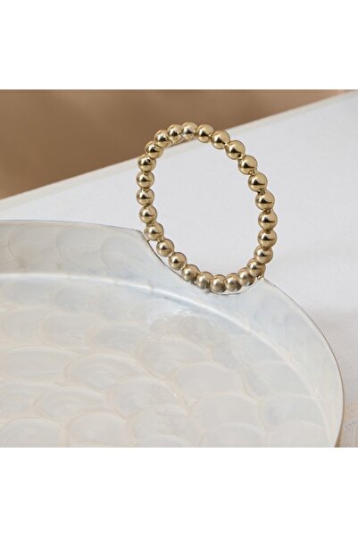 Home Box Lera Shell Enamel Tray with Handle 31x31x10 cm